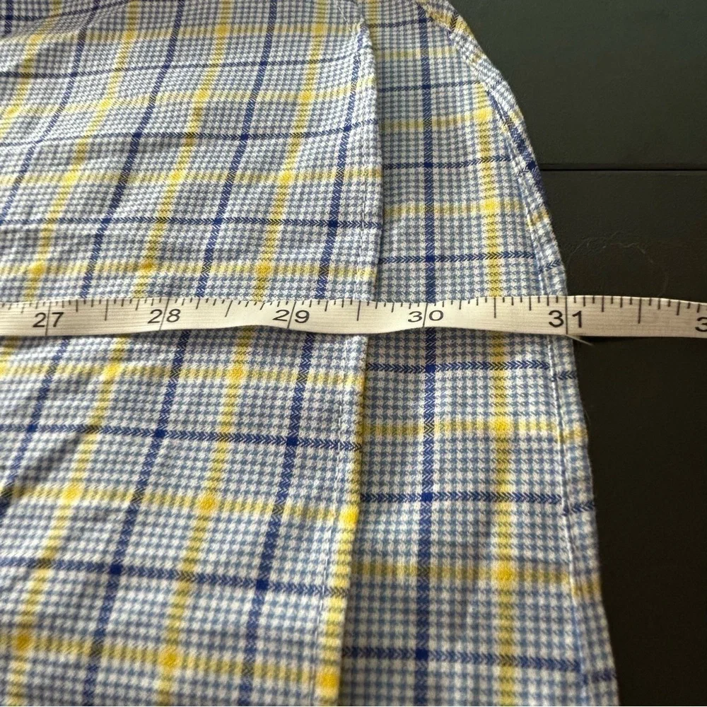 POLO Ralph Lauren Men's Button Down Shirt Blue Yellow Plaid Size Medium